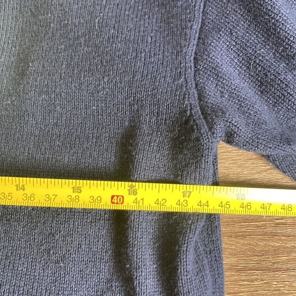 TALBOTS INDIGOO NAVY BLUE FRESH LEMONS INTARSIA SWEATER WOMENS SMALL PETITE - Picture 6 of 10